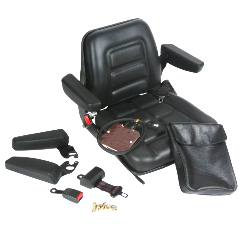 BF1-1 Holdbart ergonomisk certificeret gaffeltrucksæde til forbrændingsgaffeltrucks med sort vinyl