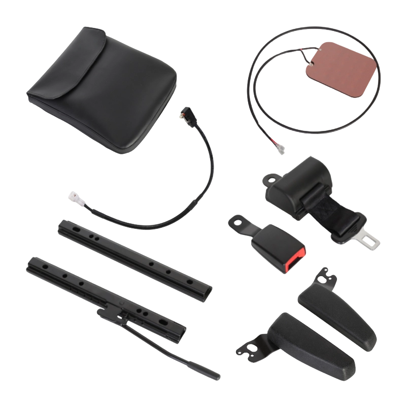 BF1-2 Omkostningseffektiv sort vinyl sammenklappeligt ryglæn gaffeltrucksæde til lagervognsflåder